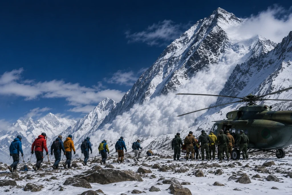 Current image: Broad Peak Avalanch Rescue