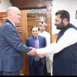 Australian High Commissioner Timothy Kane meeting GB officials in Gilgit-Baltistan.