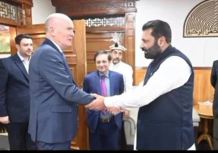 Australian High Commissioner Timothy Kane meeting GB officials in Gilgit-Baltistan.