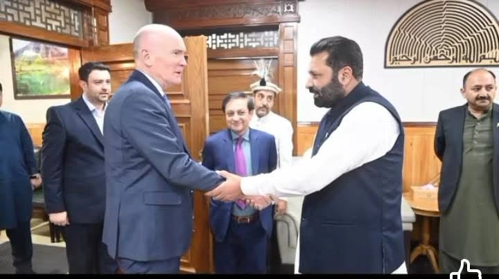 Australian High Commissioner Timothy Kane meeting GB officials in Gilgit-Baltistan.