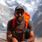 Mourners attend the funeral of mountaineer Sohail Sakhi at Aliabad College Ground, Hunza