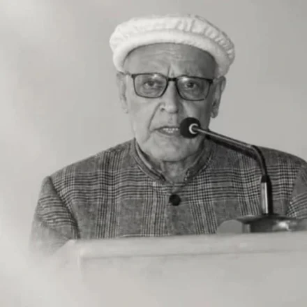 Al-Waiz Wazir Fida Ali Eisar, renowned Ismaili scholar, in a portrait photo
